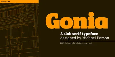 Gonia typeface story