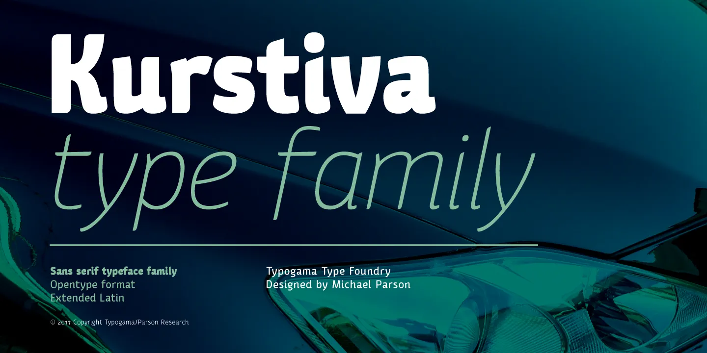 New font release: Kurstiva 0